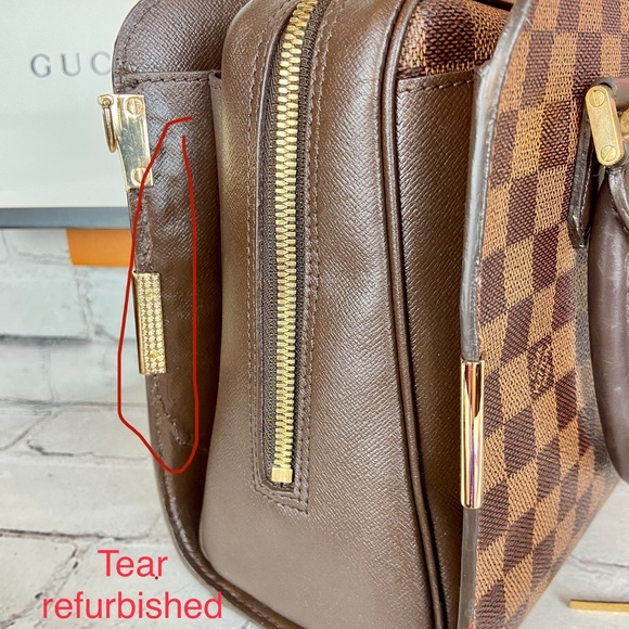 Louis Vuitton Damier Ebene Triana handbag crossbody with free strap and tassel - Picture 8 of 16